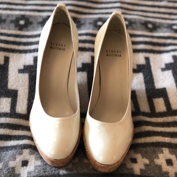 Stuart Weitzman White Wedges